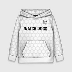 Толстовка-худи детская Watch Dogs glitch на светлом фоне посередине, цвет: 3D-белый