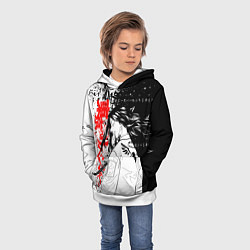 Толстовка-худи детская Баджи из вальхаллы - токийские мстители, цвет: 3D-белый — фото 2