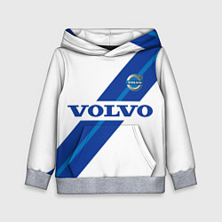 Толстовка-худи детская Volvo - white and blue, цвет: 3D-меланж