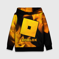 Толстовка-худи детская Roblox - gold gradient, цвет: 3D-черный