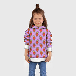 Толстовка-худи детская Причудливые сердца, цвет: 3D-белый — фото 2