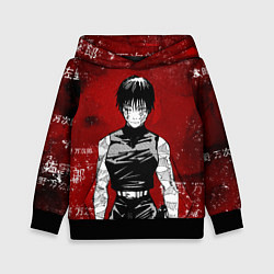 Толстовка-худи детская Магическая битва - Маки Зенин, цвет: 3D-черный