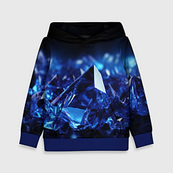 Детская толстовка Синие прозрачные алмазы