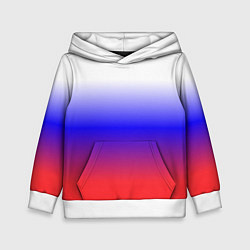 Толстовка-худи детская Фраг России градиент, цвет: 3D-белый