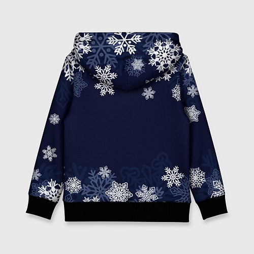 Детская толстовка Воздушные снежинки / 3D-Черный – фото 2