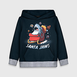 Толстовка-худи детская Santa Jaws, цвет: 3D-меланж