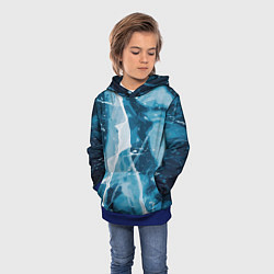 Толстовка-худи детская Холодная эстетика, цвет: 3D-синий — фото 2