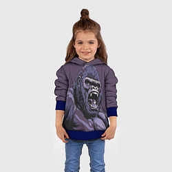 Толстовка-худи детская Lord of the Jungle, цвет: 3D-синий — фото 2