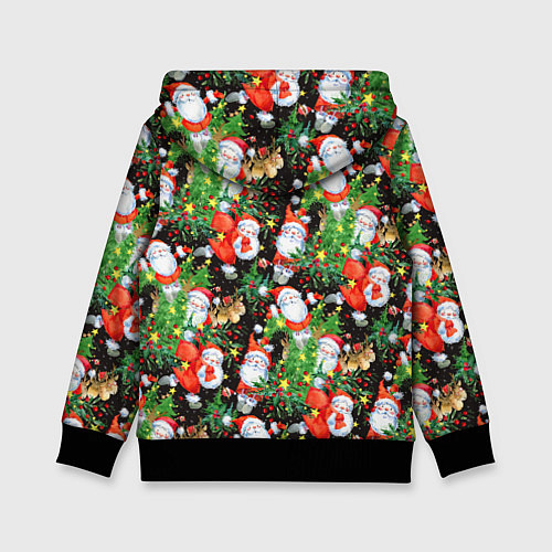 Детская толстовка Деды Морозы с подарками / 3D-Черный – фото 2