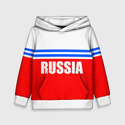 Толстовка-худи детская Russia - classic, цвет: 3D-белый