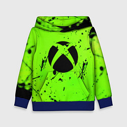 Толстовка-худи детская Xbox кислотный стиль, цвет: 3D-синий