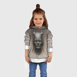 Толстовка-худи детская Кибернетический системный администратор, цвет: 3D-белый — фото 2