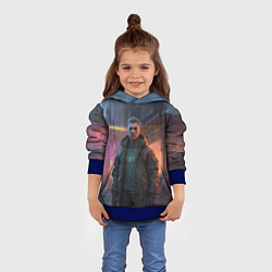 Толстовка-худи детская Местный механик, цвет: 3D-синий — фото 2