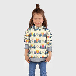 Толстовка-худи детская Подарок на карете и ромб, цвет: 3D-меланж — фото 2