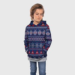 Толстовка-худи детская New Years sweater, цвет: 3D-меланж — фото 2