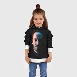 Толстовка-худи детская Keanu Charles Reeves, цвет: 3D-белый — фото 2
