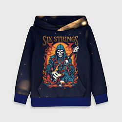 Толстовка-худи детская Музыкальное искусство, цвет: 3D-синий
