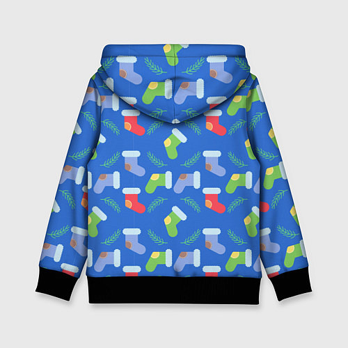 Детская толстовка Рождественские валенки / 3D-Черный – фото 2