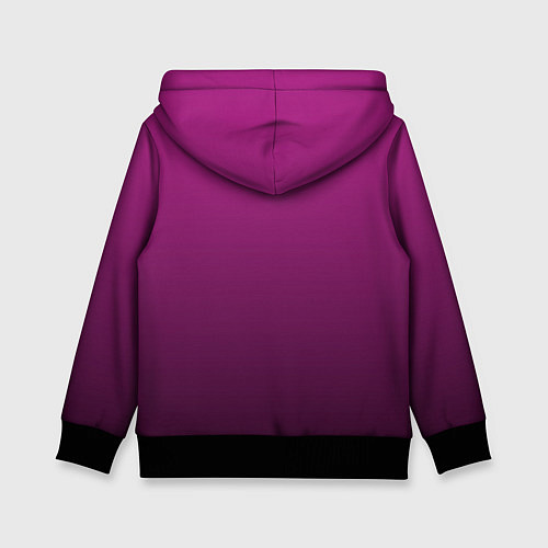 Детская толстовка Вишневый и черный градиент / 3D-Черный – фото 2