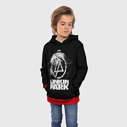 Толстовка-худи детская Linkin Park рэп-метал, цвет: 3D-красный — фото 2
