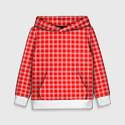 Детская толстовка Красно-белый клетчатый