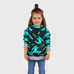 Толстовка-худи детская Айзек стиль неоновый броня, цвет: 3D-меланж — фото 2