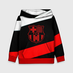 Толстовка-худи детская Barcelona stripes sport, цвет: 3D-красный