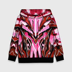 Толстовка-худи детская Розовый кибер доспех, цвет: 3D-черный