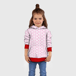 Толстовка-худи детская Контурное сердце, цвет: 3D-красный — фото 2