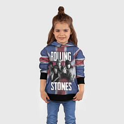 Толстовка-худи детская Rolling Stones - Great britain, цвет: 3D-черный — фото 2