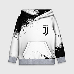 Толстовка-худи детская Juventus sport color black, цвет: 3D-меланж
