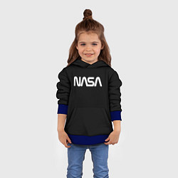 Толстовка-худи детская NASA space logo, цвет: 3D-синий — фото 2