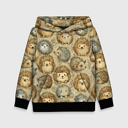 Детская толстовка Паттерн лесной ежик
