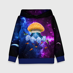 Толстовка-худи детская Space mushroom, цвет: 3D-синий