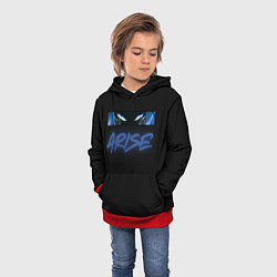 Толстовка-худи детская Поднятие уровня в одиночку - Arise, цвет: 3D-красный — фото 2