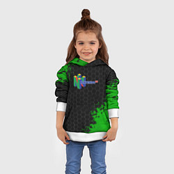 Толстовка-худи детская Nintendo 64 броня, цвет: 3D-белый — фото 2