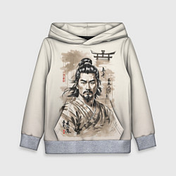 Толстовка-худи детская Vintage samurai, цвет: 3D-меланж