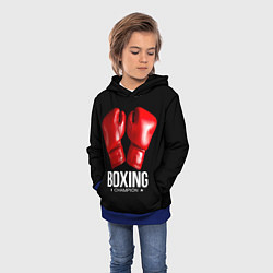 Толстовка-худи детская Boxing Champion, цвет: 3D-синий — фото 2