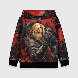 Толстовка-худи детская Edward Elric - Fullmetal Alchemist, цвет: 3D-черный