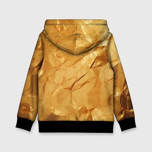 Детская толстовка Золотая поверхность камня / 3D-Черный – фото 2