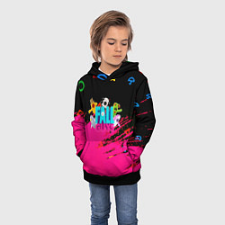 Толстовка-худи детская Fall Guys kids color, цвет: 3D-черный — фото 2