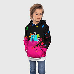 Толстовка-худи детская Fall Guys kids color, цвет: 3D-белый — фото 2