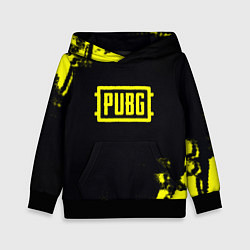 Толстовка-худи детская Pubg краски абстракция, цвет: 3D-черный