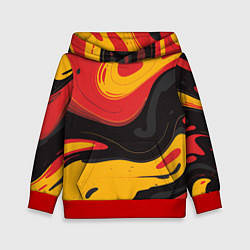 Детская толстовка Красные желтые оранжевые пятна краски