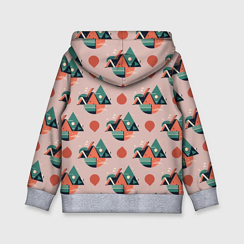 Детская толстовка Абстракция, треугольник / 3D-Меланж – фото 2