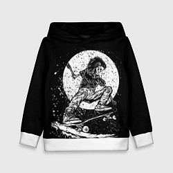 Толстовка-худи детская Night skater, цвет: 3D-белый