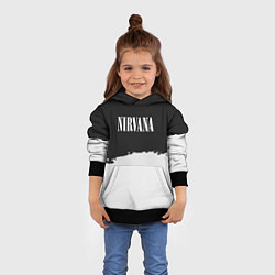 Толстовка-худи детская Nirvana текстура, цвет: 3D-черный — фото 2
