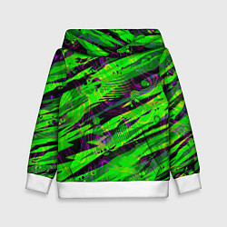 Детская толстовка Зеленые узоры паттерны