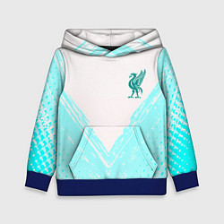 Толстовка-худи детская Liverpool logo texture fc, цвет: 3D-синий