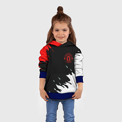 Толстовка-худи детская Manchester United flame fc, цвет: 3D-синий — фото 2